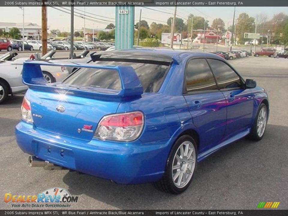 2006 Subaru Impreza WRX STi WR Blue Pearl / Anthracite Black/Blue Alcantara Photo #2