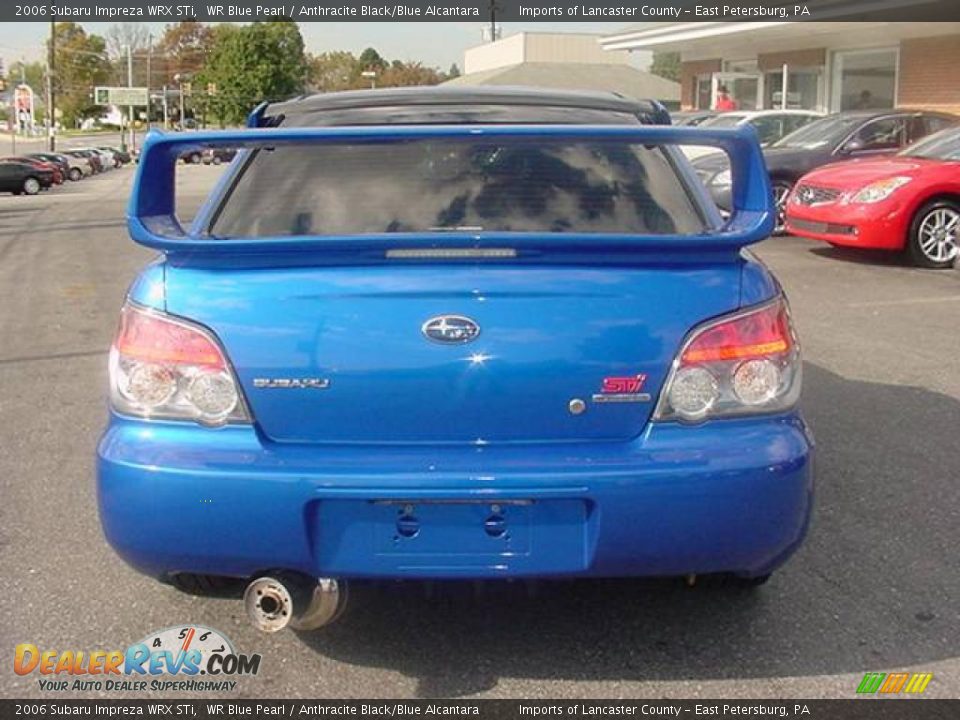 2006 Subaru Impreza WRX STi WR Blue Pearl / Anthracite Black/Blue Alcantara Photo #3