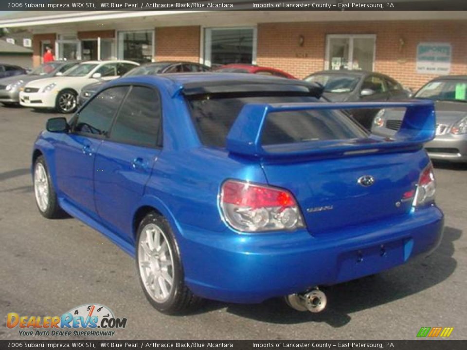 2006 Subaru Impreza WRX STi WR Blue Pearl / Anthracite Black/Blue Alcantara Photo #4