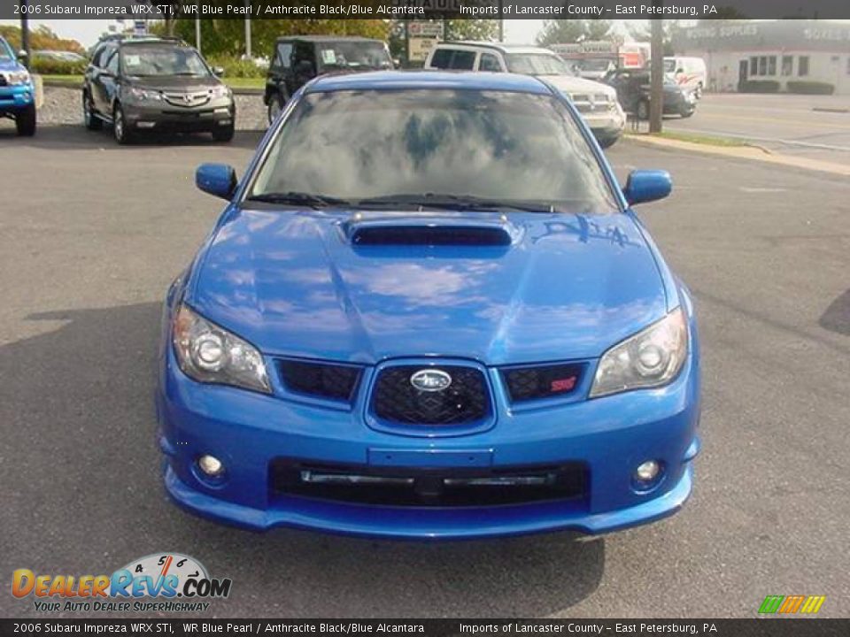 2006 Subaru Impreza WRX STi WR Blue Pearl / Anthracite Black/Blue Alcantara Photo #7