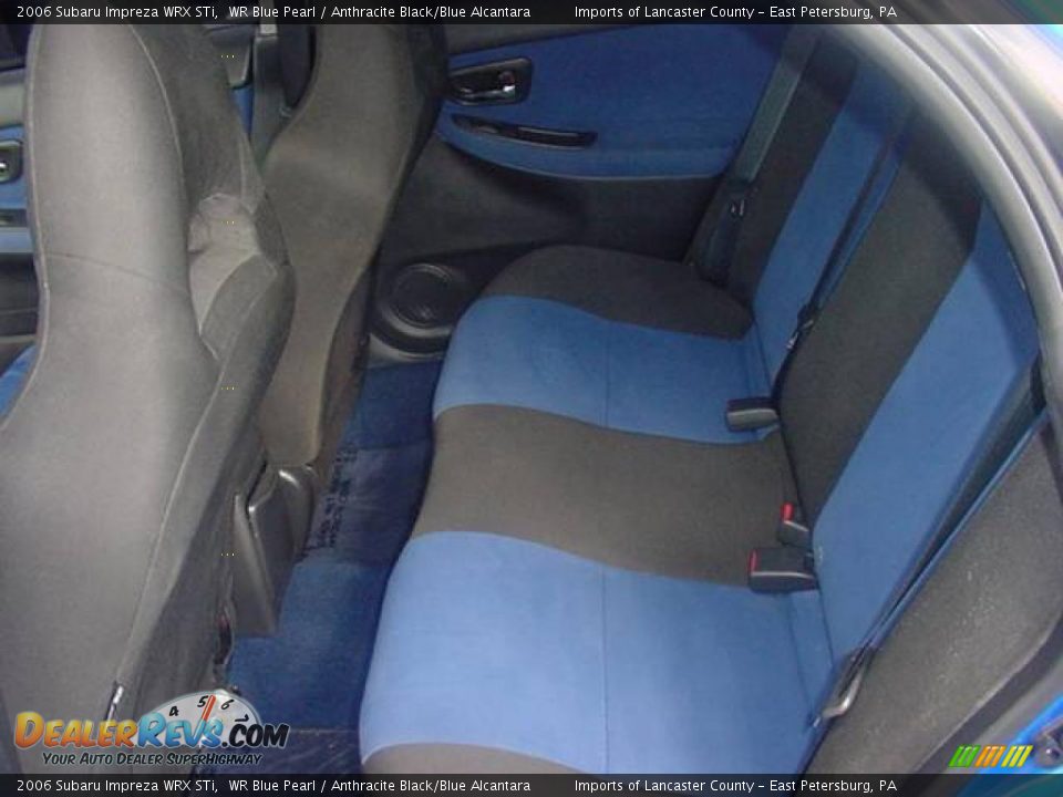 2006 Subaru Impreza WRX STi WR Blue Pearl / Anthracite Black/Blue Alcantara Photo #9