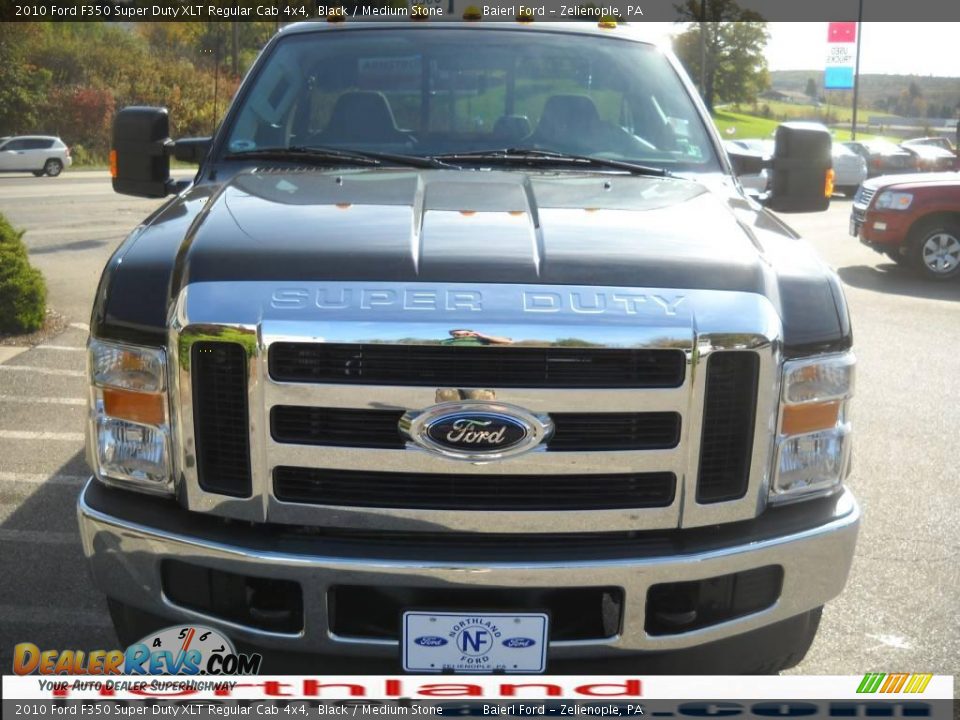 2010 Ford F350 Super Duty XLT Regular Cab 4x4 Black / Medium Stone Photo #3