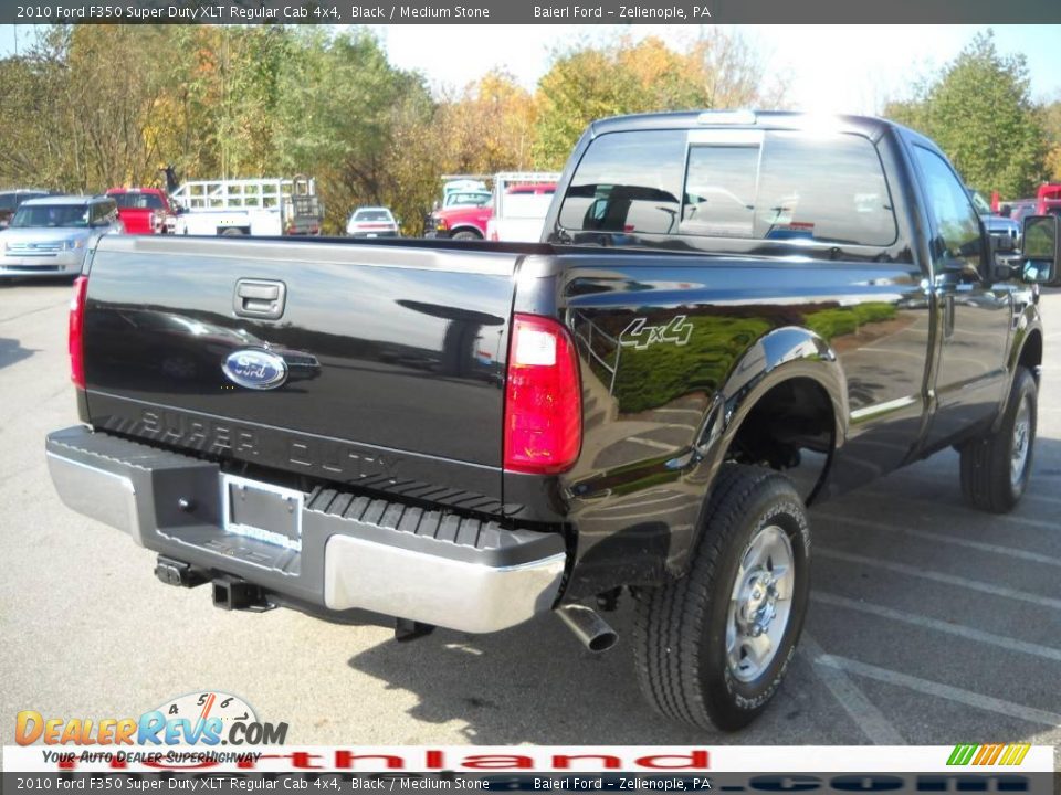2010 Ford F350 Super Duty XLT Regular Cab 4x4 Black / Medium Stone Photo #6
