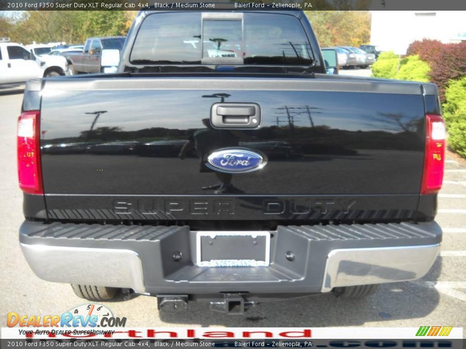 2010 Ford F350 Super Duty XLT Regular Cab 4x4 Black / Medium Stone Photo #7