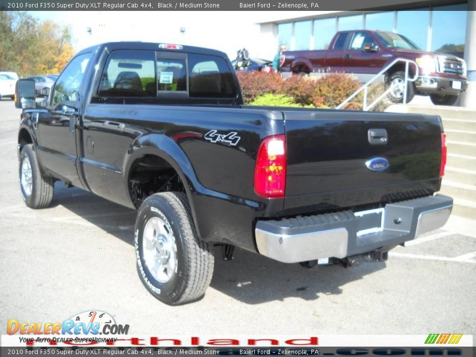 2010 Ford F350 Super Duty XLT Regular Cab 4x4 Black / Medium Stone Photo #8