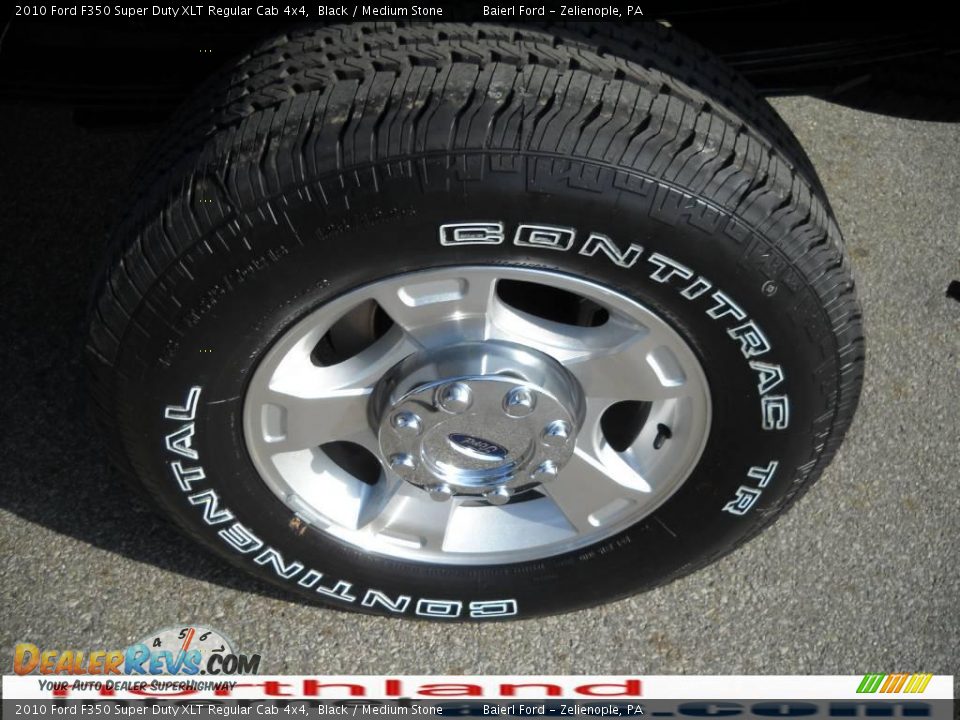 2010 Ford F350 Super Duty XLT Regular Cab 4x4 Black / Medium Stone Photo #13
