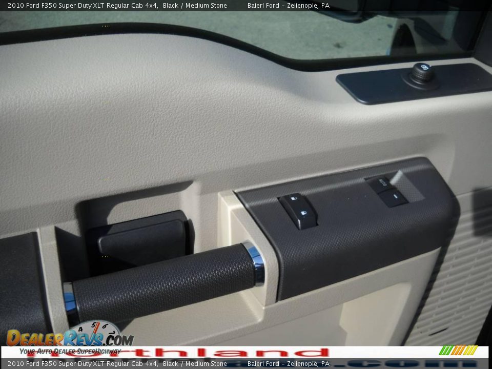2010 Ford F350 Super Duty XLT Regular Cab 4x4 Black / Medium Stone Photo #16