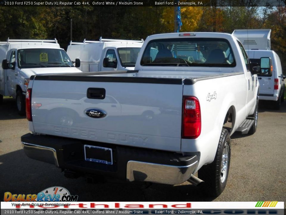 2010 Ford F250 Super Duty XL Regular Cab 4x4 Oxford White / Medium Stone Photo #6