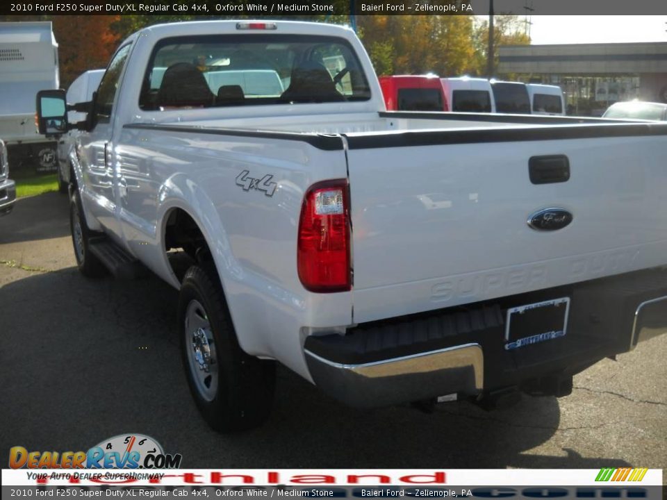 2010 Ford F250 Super Duty XL Regular Cab 4x4 Oxford White / Medium Stone Photo #8
