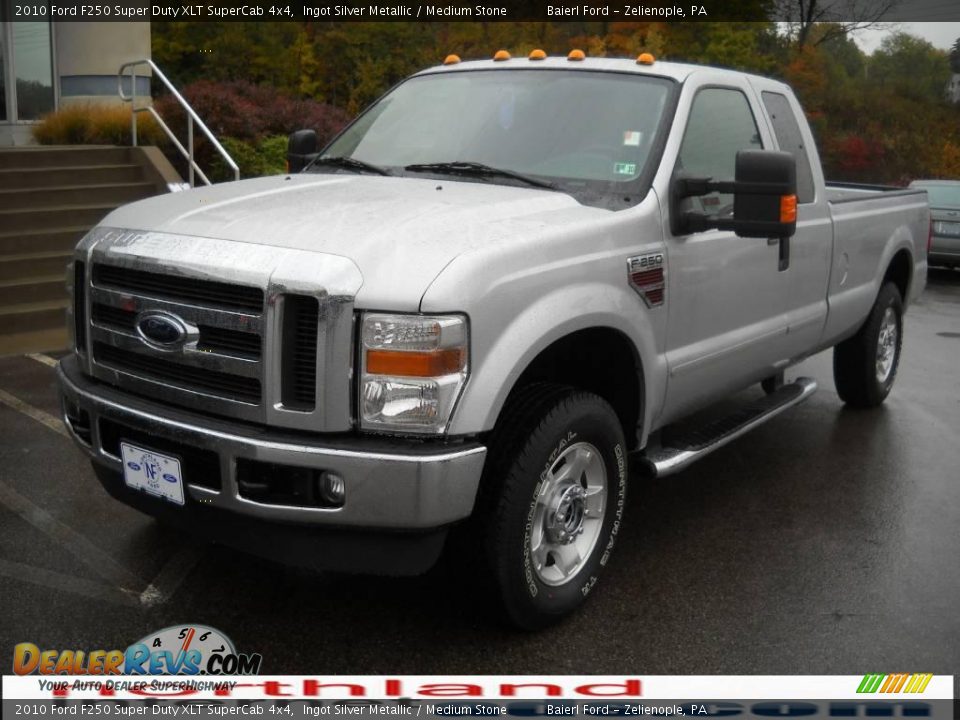 2010 Ford F250 Super Duty XLT SuperCab 4x4 Ingot Silver Metallic / Medium Stone Photo #2