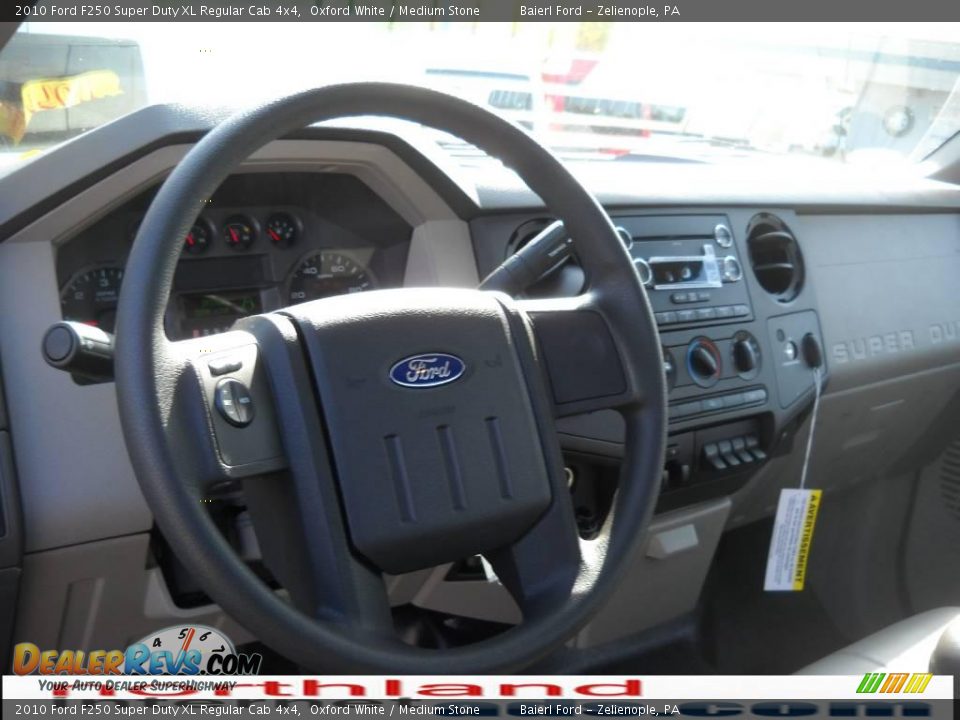 2010 Ford F250 Super Duty XL Regular Cab 4x4 Oxford White / Medium Stone Photo #14