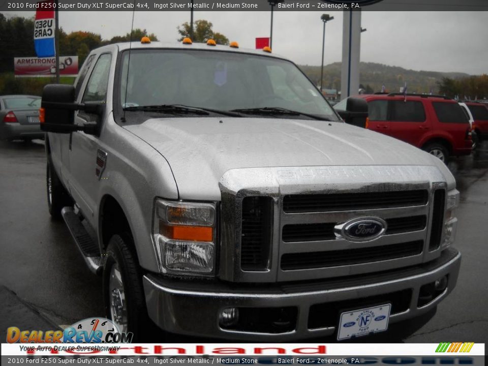 2010 Ford F250 Super Duty XLT SuperCab 4x4 Ingot Silver Metallic / Medium Stone Photo #4
