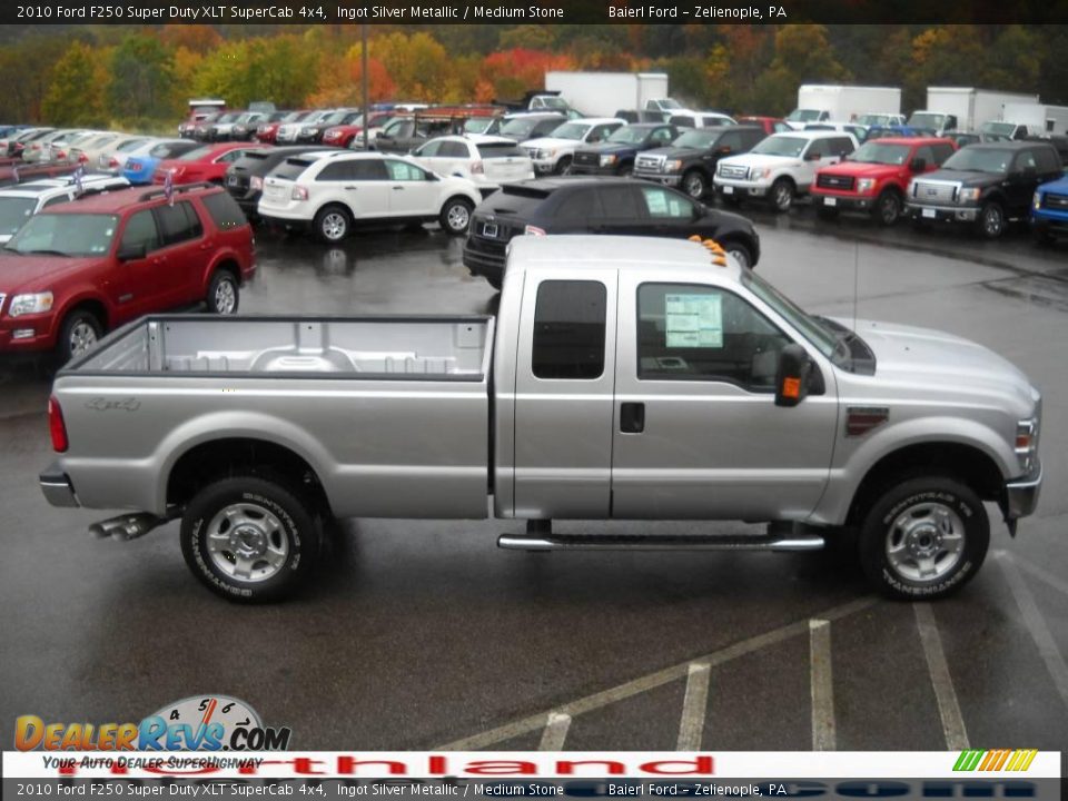 2010 Ford F250 Super Duty XLT SuperCab 4x4 Ingot Silver Metallic / Medium Stone Photo #5