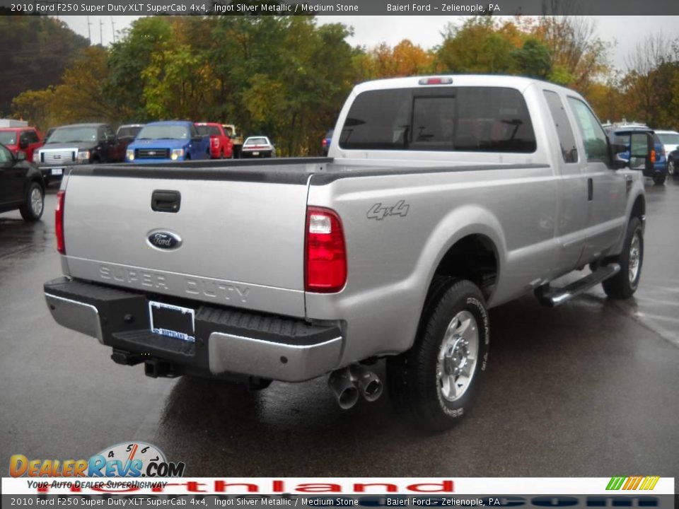 2010 Ford F250 Super Duty XLT SuperCab 4x4 Ingot Silver Metallic / Medium Stone Photo #6