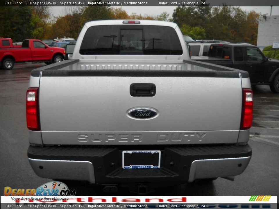 2010 Ford F250 Super Duty XLT SuperCab 4x4 Ingot Silver Metallic / Medium Stone Photo #7