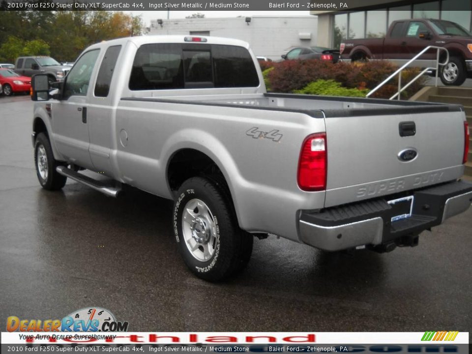 2010 Ford F250 Super Duty XLT SuperCab 4x4 Ingot Silver Metallic / Medium Stone Photo #8