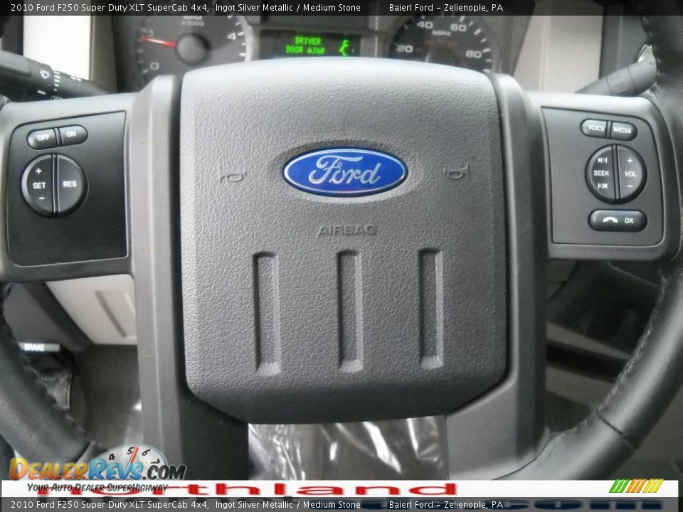 2010 Ford F250 Super Duty XLT SuperCab 4x4 Ingot Silver Metallic / Medium Stone Photo #19