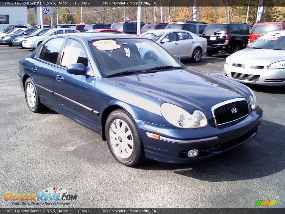 2002 Hyundai Sonata GLS V6 Ardor Blue / Black Photo #1