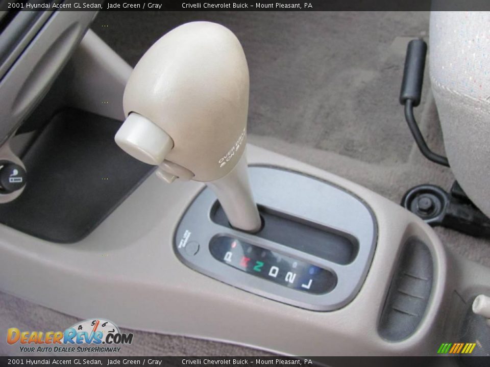 2001 Hyundai Accent GL Sedan Jade Green / Gray Photo #14