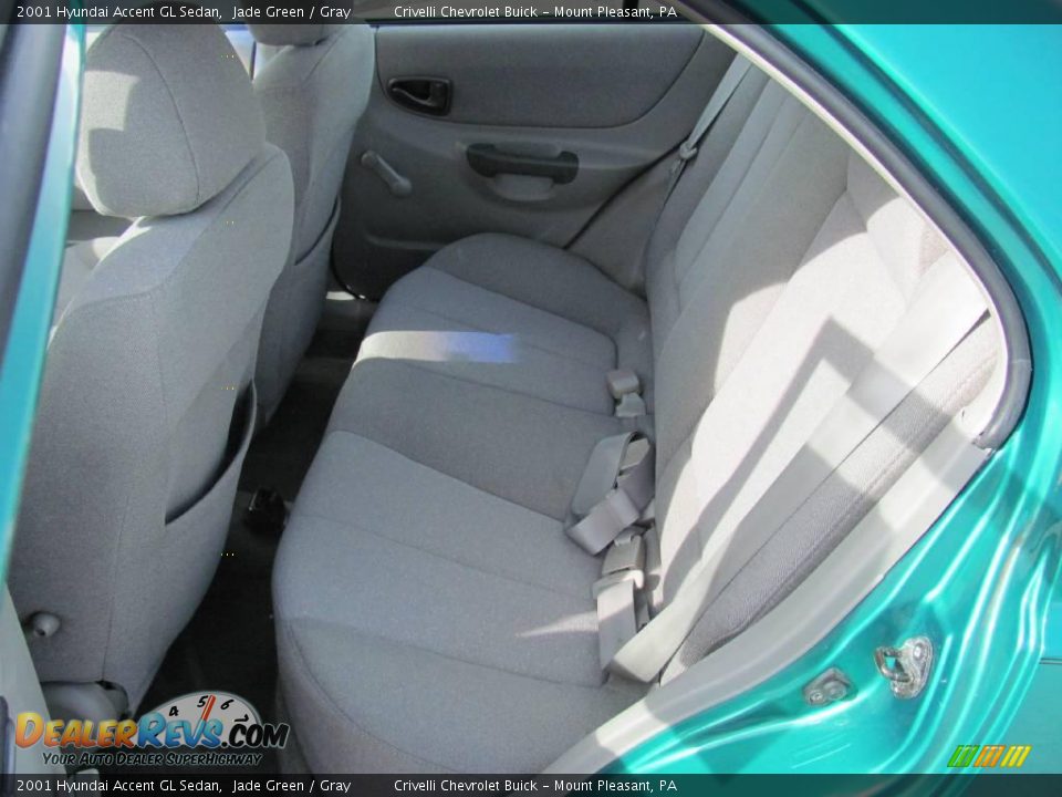 2001 Hyundai Accent GL Sedan Jade Green / Gray Photo #18