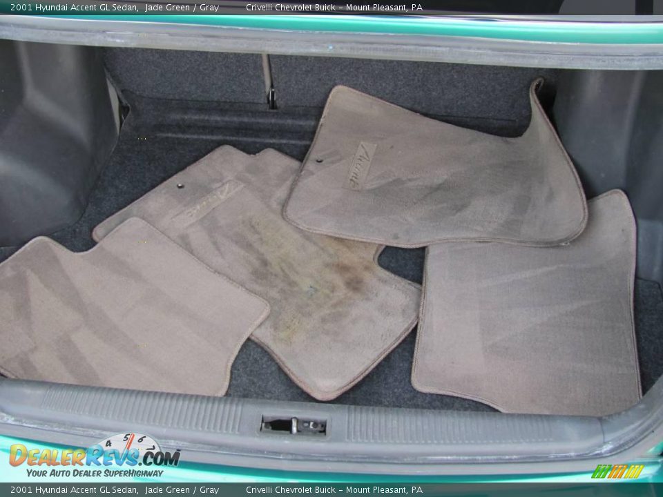 2001 Hyundai Accent GL Sedan Jade Green / Gray Photo #19