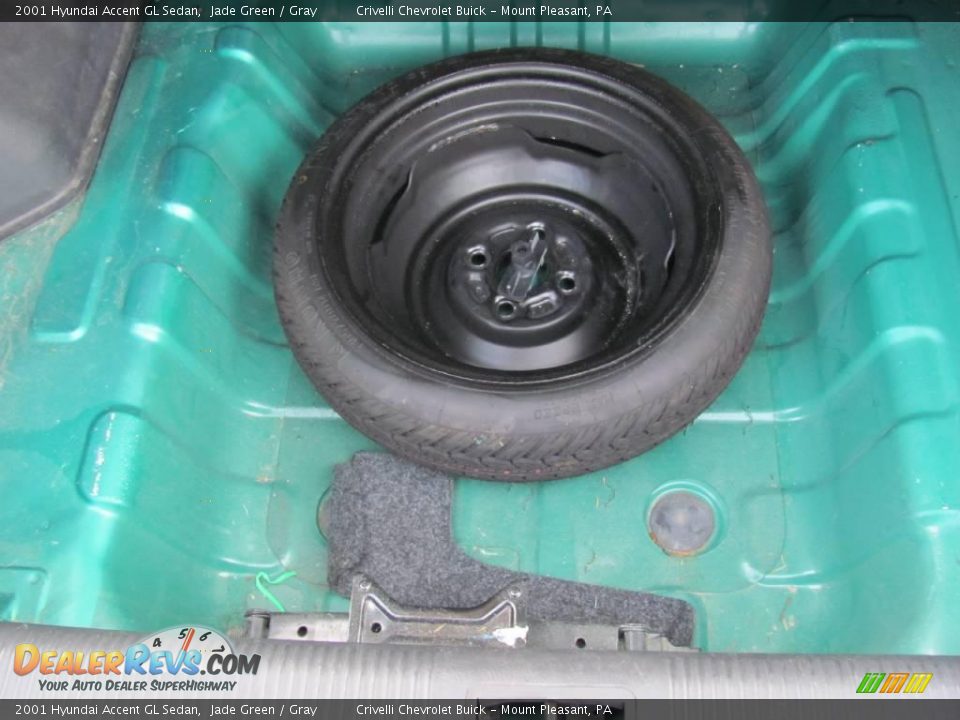 2001 Hyundai Accent GL Sedan Jade Green / Gray Photo #21