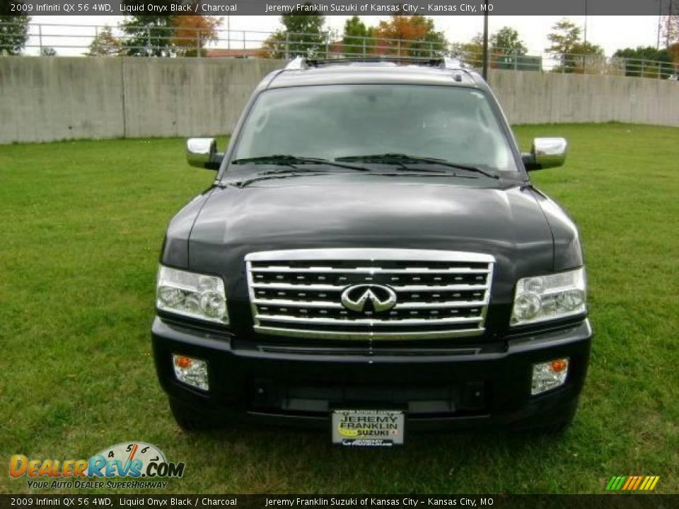 2009 Infiniti QX 56 4WD Liquid Onyx Black / Charcoal Photo #3