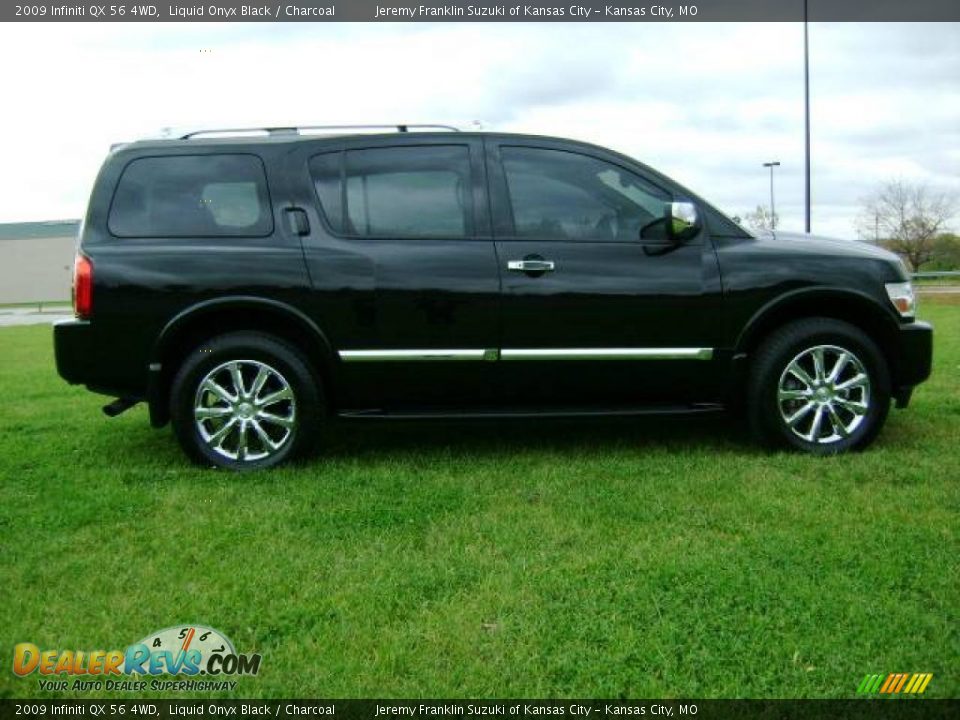 2009 Infiniti QX 56 4WD Liquid Onyx Black / Charcoal Photo #5