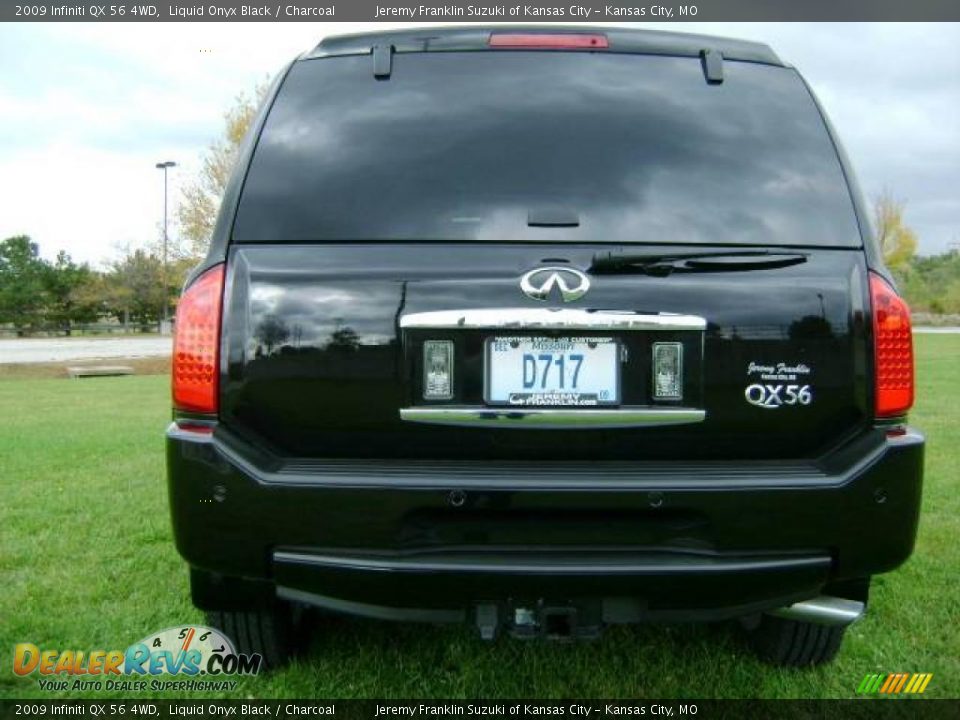 2009 Infiniti QX 56 4WD Liquid Onyx Black / Charcoal Photo #7