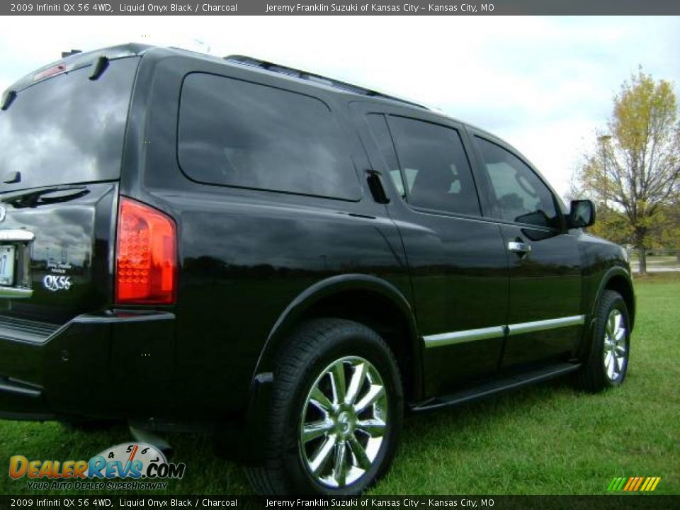 2009 Infiniti QX 56 4WD Liquid Onyx Black / Charcoal Photo #8