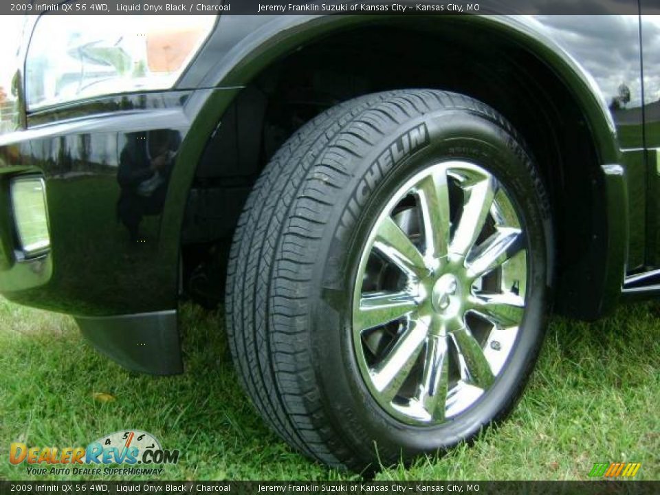 2009 Infiniti QX 56 4WD Liquid Onyx Black / Charcoal Photo #9