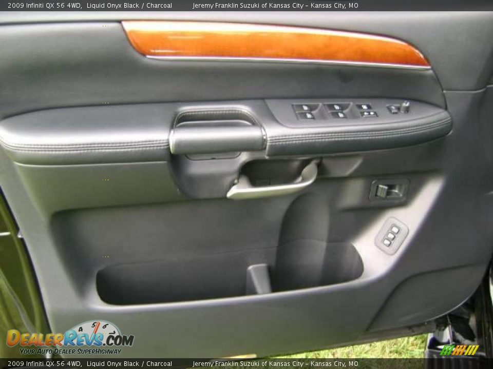 2009 Infiniti QX 56 4WD Liquid Onyx Black / Charcoal Photo #10
