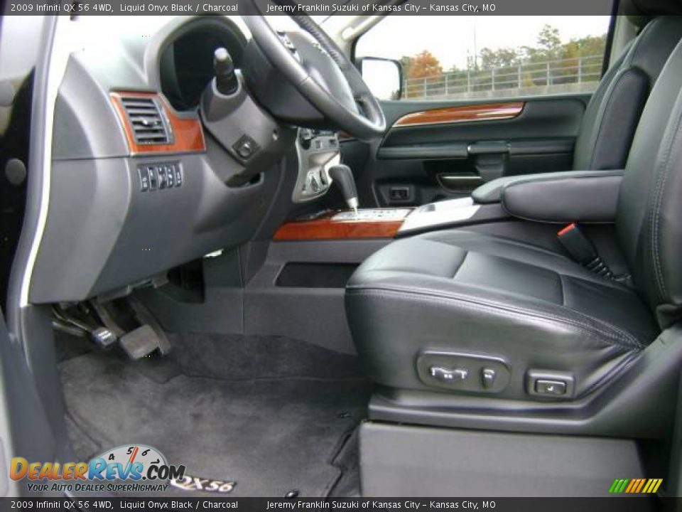 2009 Infiniti QX 56 4WD Liquid Onyx Black / Charcoal Photo #12
