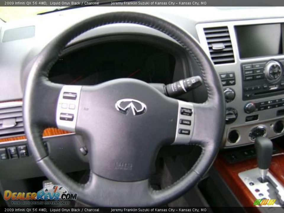 2009 Infiniti QX 56 4WD Liquid Onyx Black / Charcoal Photo #13