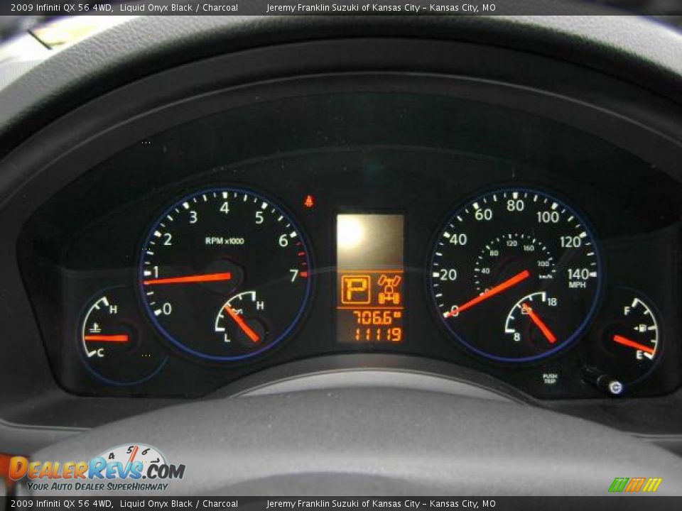 2009 Infiniti QX 56 4WD Liquid Onyx Black / Charcoal Photo #14