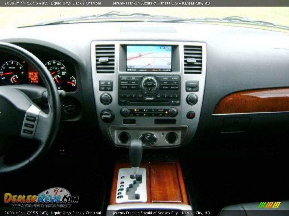 2009 Infiniti QX 56 4WD Liquid Onyx Black / Charcoal Photo #15