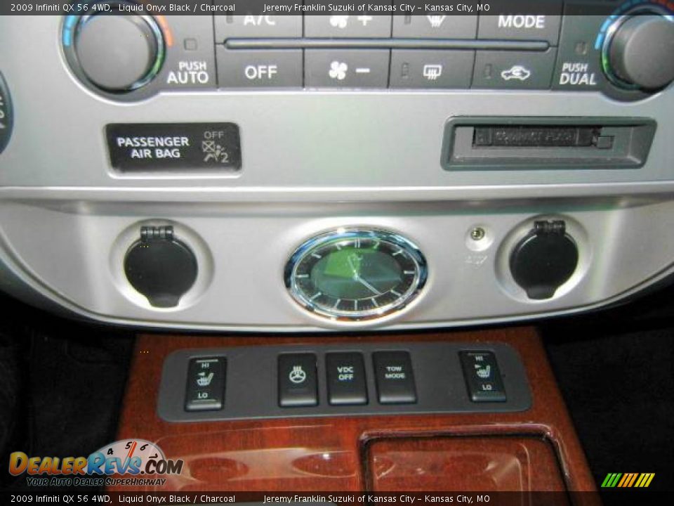 2009 Infiniti QX 56 4WD Liquid Onyx Black / Charcoal Photo #16