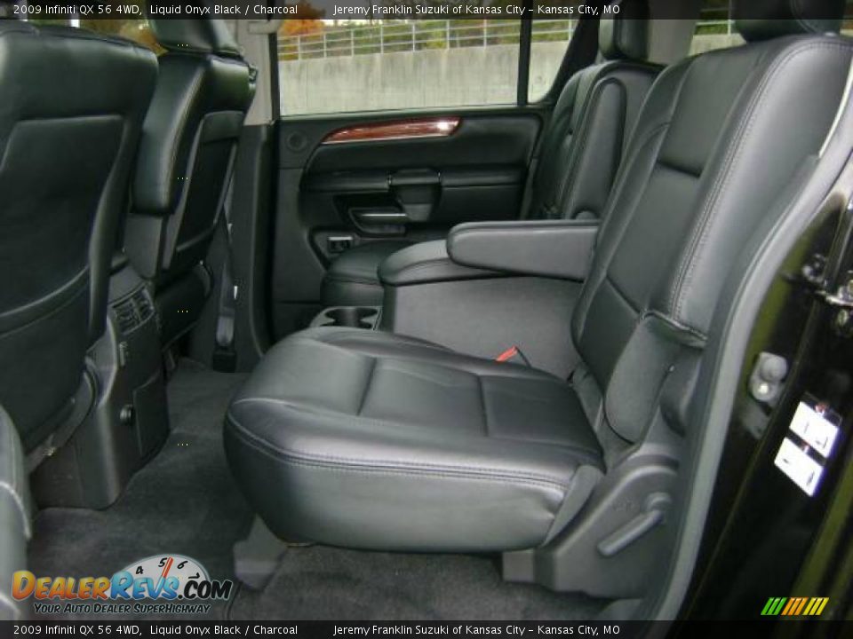 2009 Infiniti QX 56 4WD Liquid Onyx Black / Charcoal Photo #20