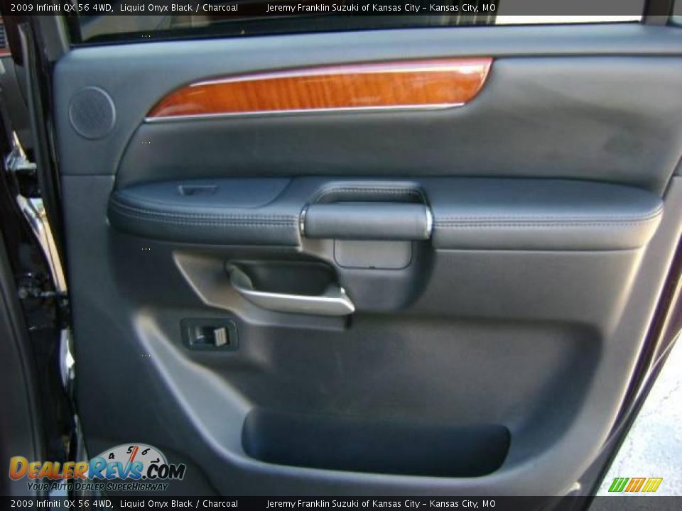 2009 Infiniti QX 56 4WD Liquid Onyx Black / Charcoal Photo #25