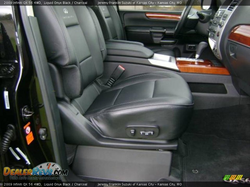2009 Infiniti QX 56 4WD Liquid Onyx Black / Charcoal Photo #27