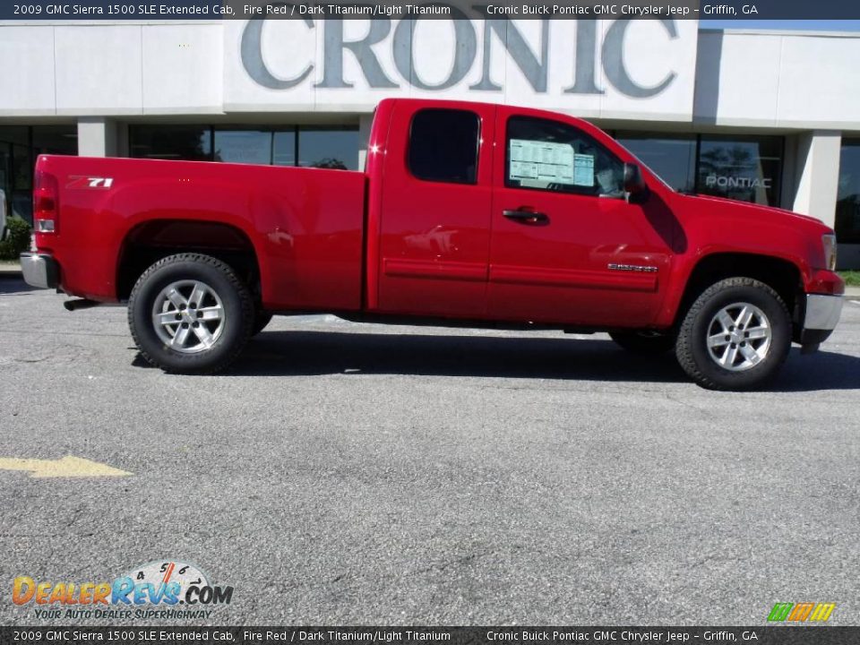 2009 GMC Sierra 1500 SLE Extended Cab Fire Red / Dark Titanium/Light Titanium Photo #1