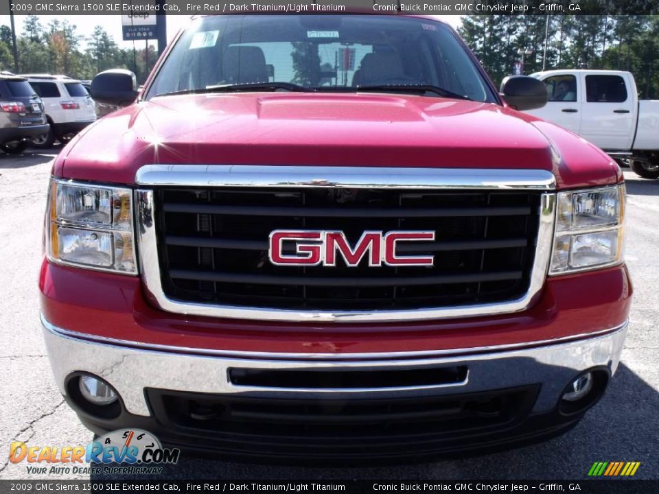 2009 GMC Sierra 1500 SLE Extended Cab Fire Red / Dark Titanium/Light Titanium Photo #3