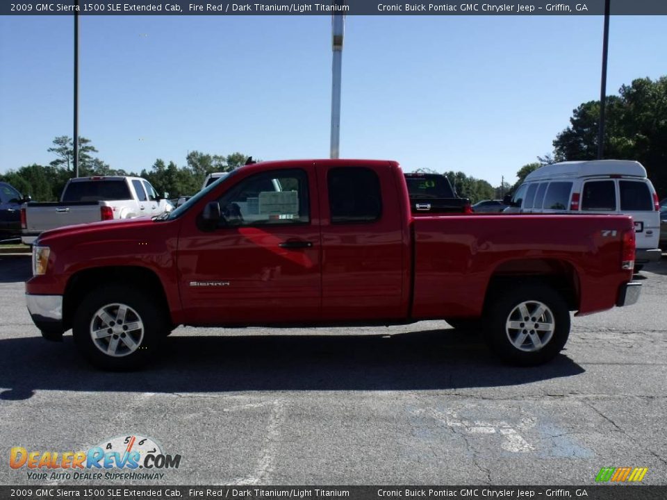 2009 GMC Sierra 1500 SLE Extended Cab Fire Red / Dark Titanium/Light Titanium Photo #5