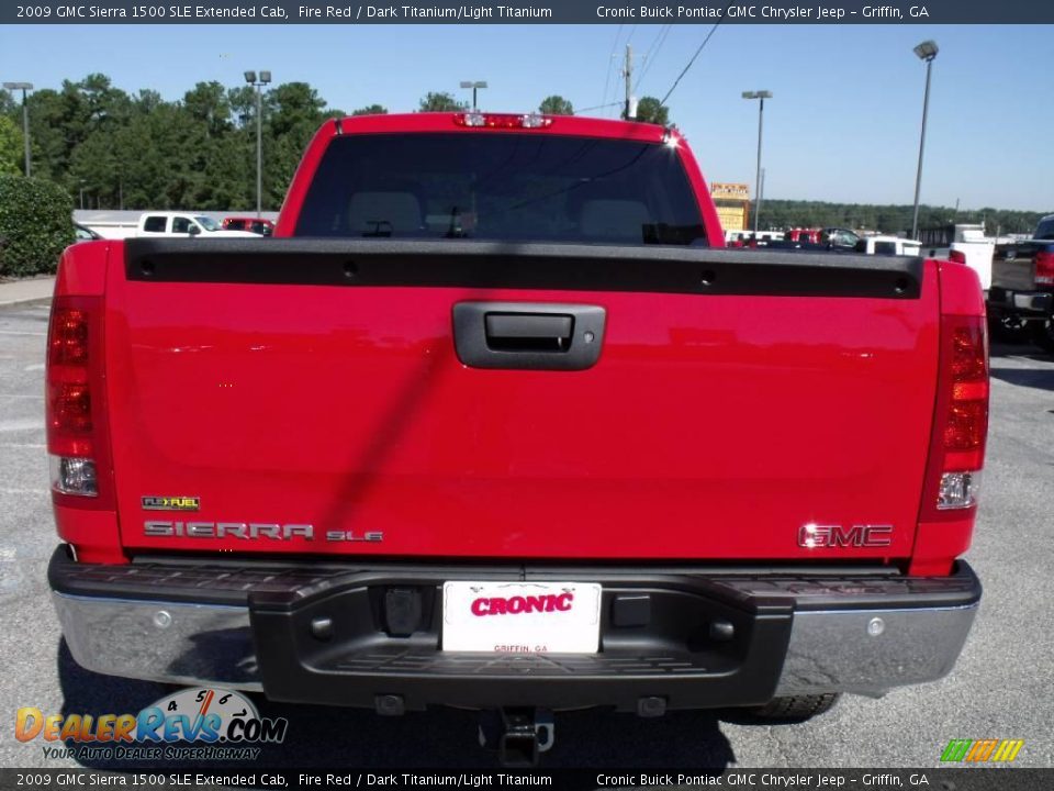 2009 GMC Sierra 1500 SLE Extended Cab Fire Red / Dark Titanium/Light Titanium Photo #7