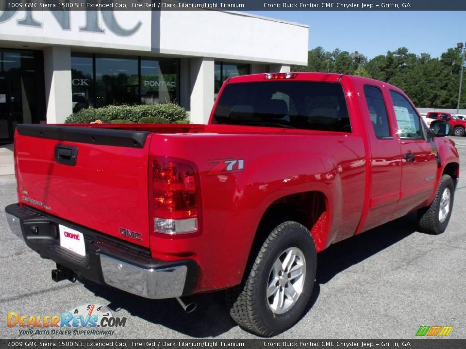 2009 GMC Sierra 1500 SLE Extended Cab Fire Red / Dark Titanium/Light Titanium Photo #8