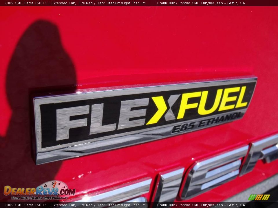 2009 GMC Sierra 1500 SLE Extended Cab Fire Red / Dark Titanium/Light Titanium Photo #10