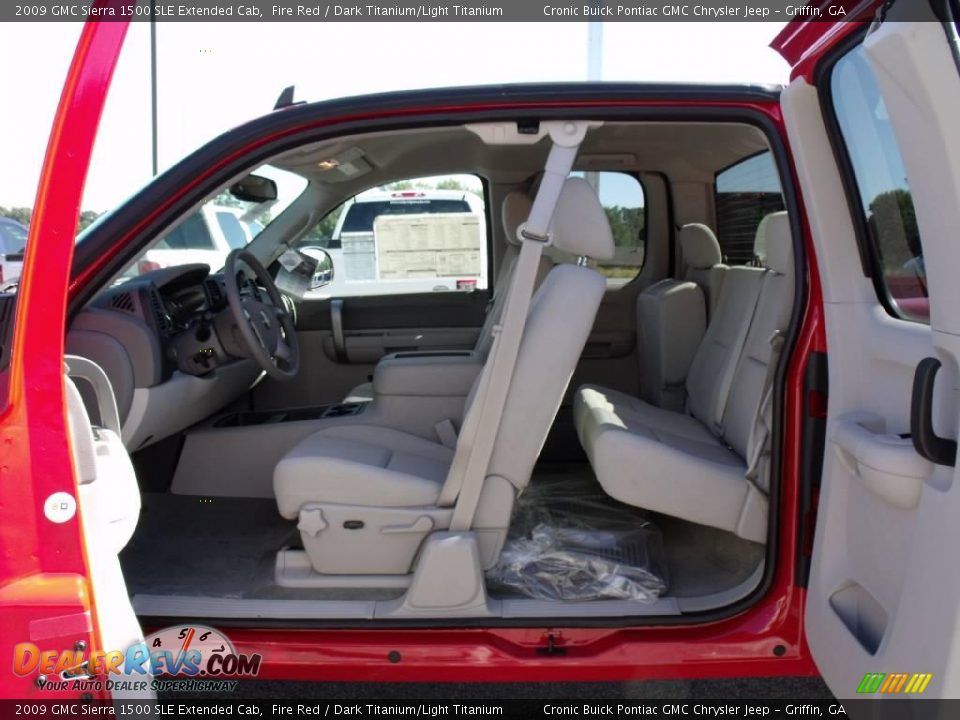 2009 GMC Sierra 1500 SLE Extended Cab Fire Red / Dark Titanium/Light Titanium Photo #13
