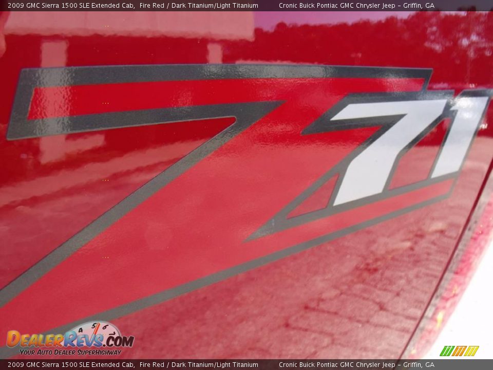 2009 GMC Sierra 1500 SLE Extended Cab Fire Red / Dark Titanium/Light Titanium Photo #14