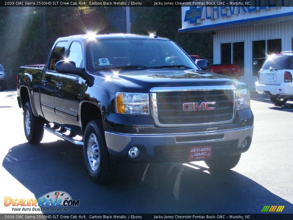 2009 GMC Sierra 2500HD SLT Crew Cab 4x4 Carbon Black Metallic / Ebony Photo #2
