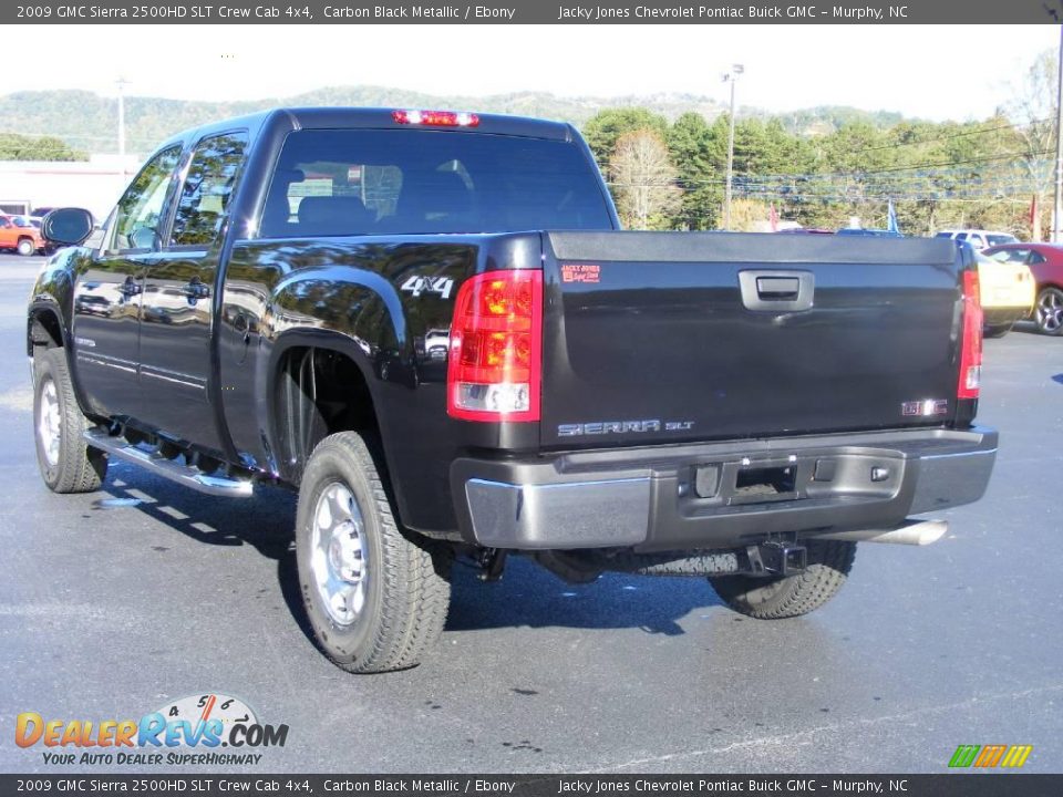 2009 GMC Sierra 2500HD SLT Crew Cab 4x4 Carbon Black Metallic / Ebony Photo #6